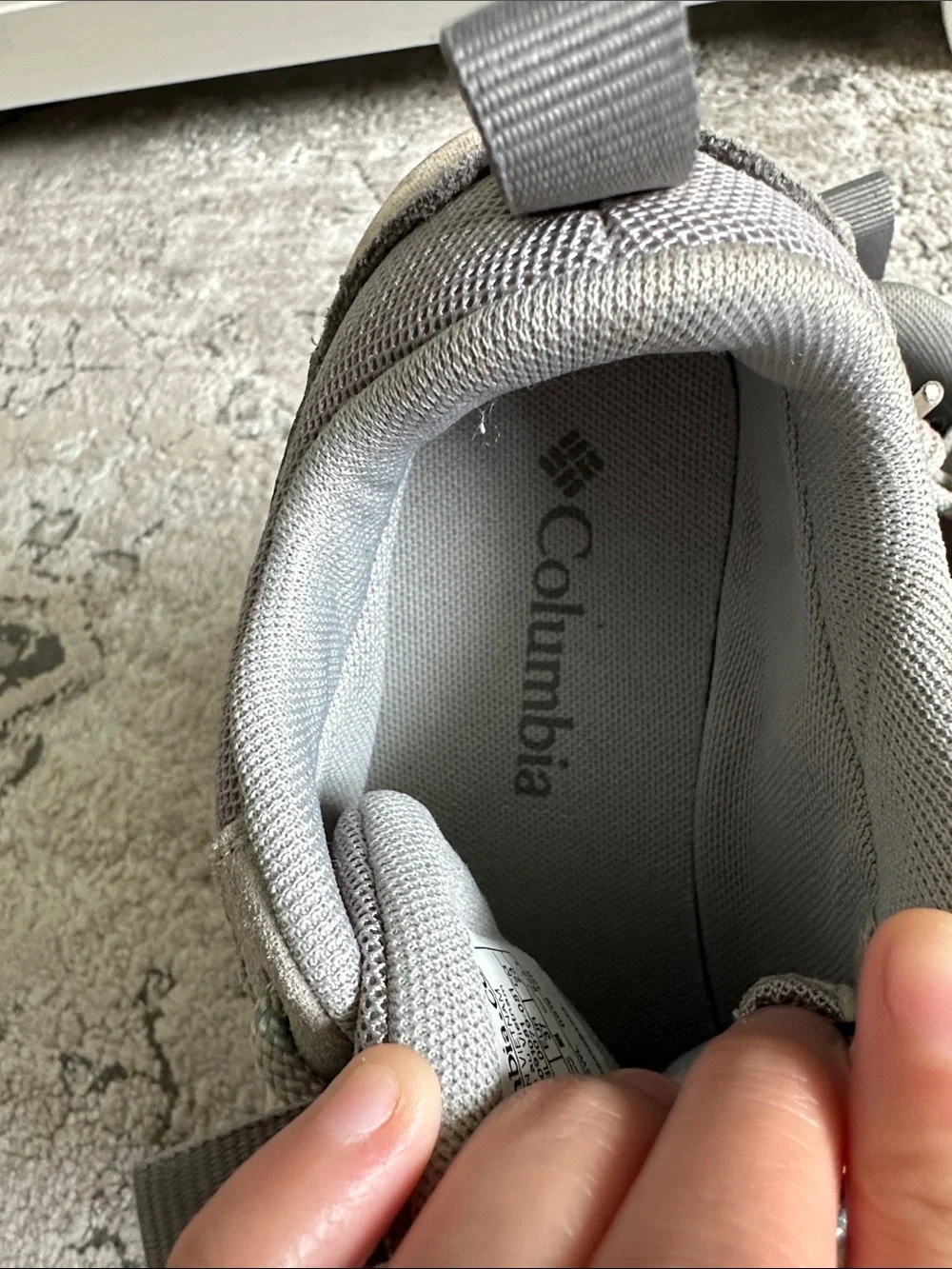 Columbia‎ Gray Suede & Mesh Sneakers with Pink Accent